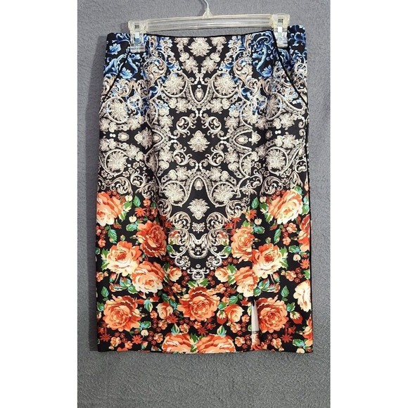Boston Proper Dresses & Skirts - Boston Proper Woman’s Sz 8 Multicolor Paisley Floral Pencil Skirt Zip Stretch